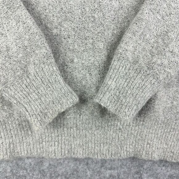 MSCH Copenhagen Sweater Womens M/L Gray Rose Mohair Pullover Mock Neck Cozy Knit - Picture 4 of 13